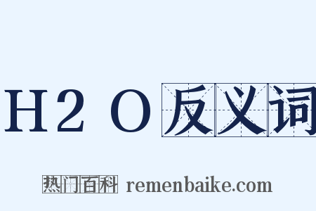 H2O反义词是什么意思的图片